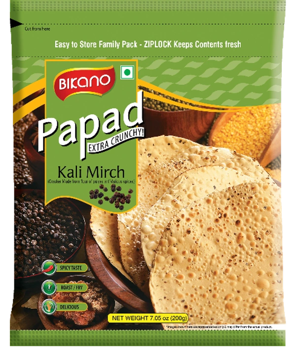 Bikano Kali Mirch Papad - 200gms